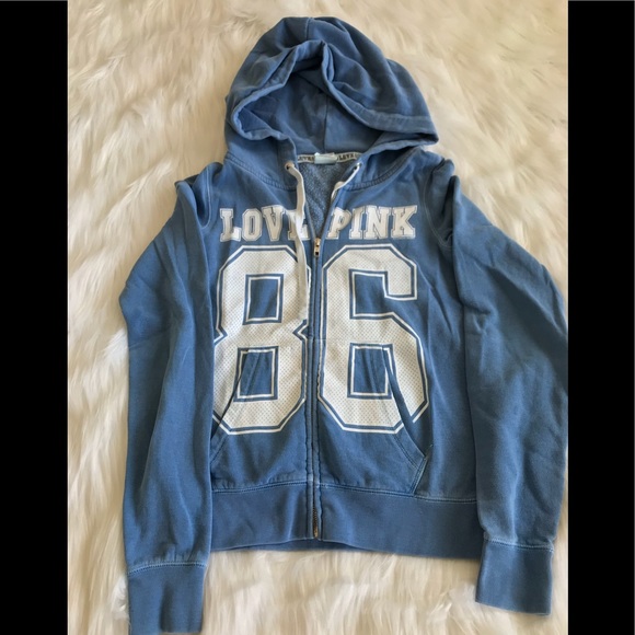PINK Victoria's Secret Tops - Pink Victoria’s Secret zip-up hoodie